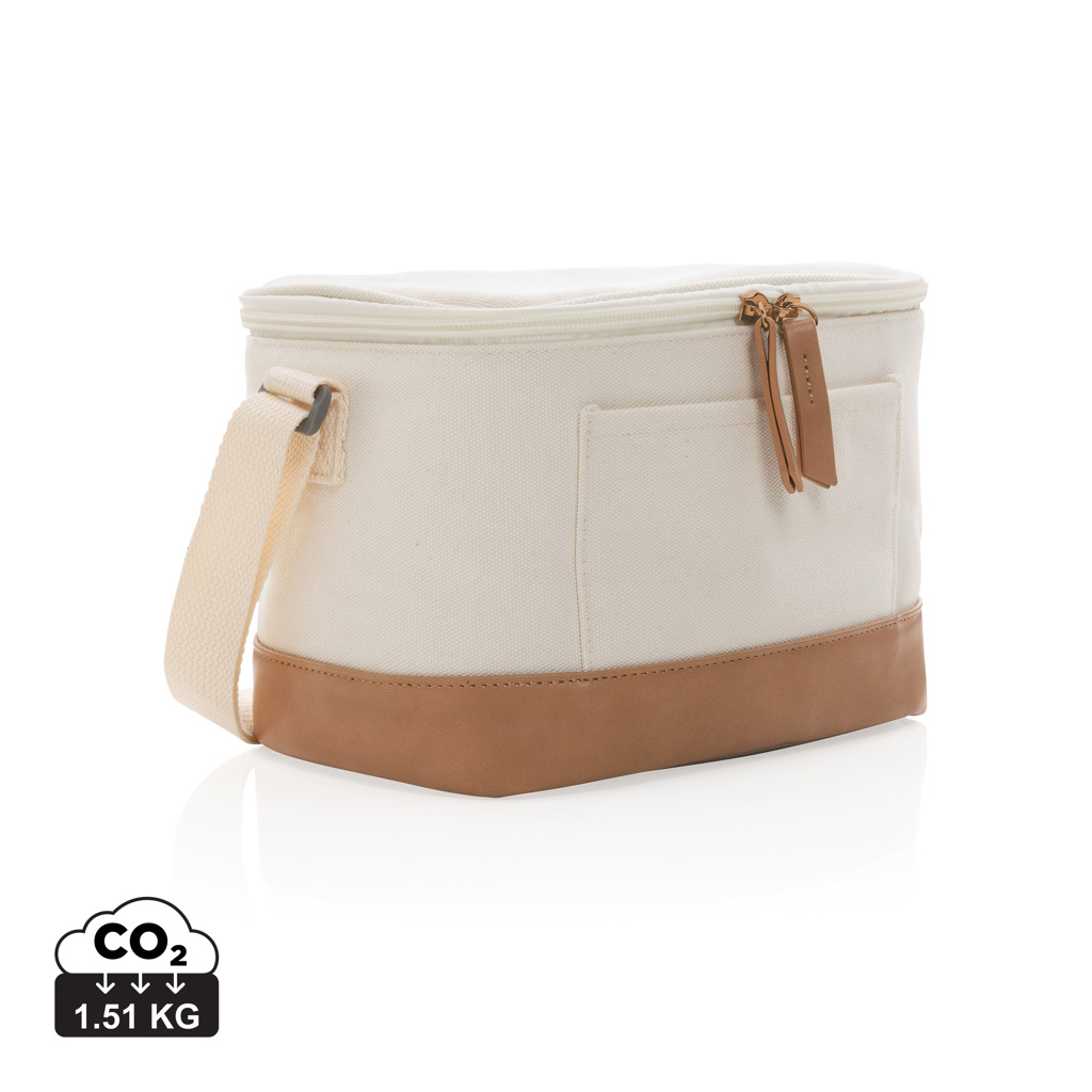 Sac isotherme publicitaire 6 canettes Impact Blanc cassé